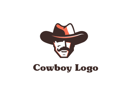 cowboy with moustache illustration