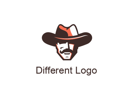 cowboy with moustache illustration
