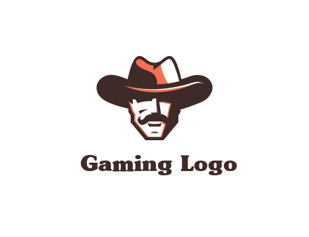 cowboy with moustache illustration