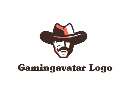 cowboy with moustache illustration