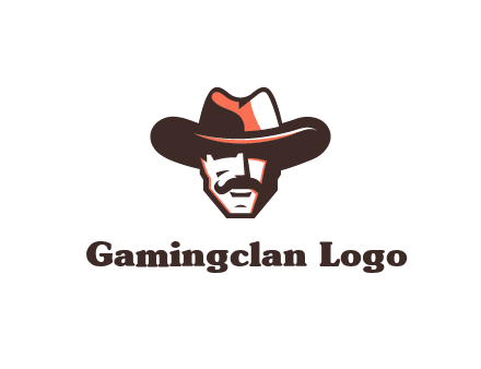 cowboy with moustache illustration