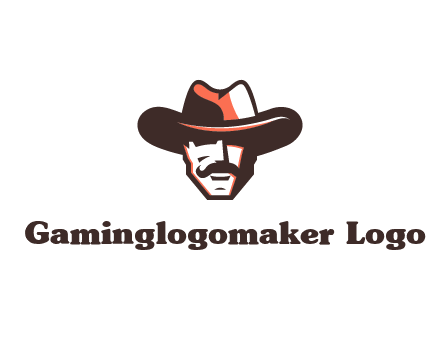 cowboy with moustache illustration