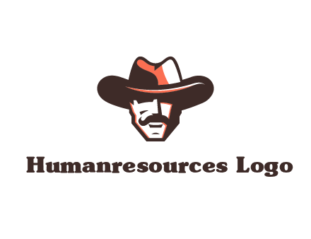 cowboy with moustache illustration