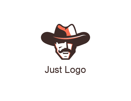 cowboy with moustache illustration