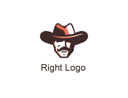 cowboy with moustache illustration