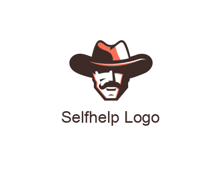 cowboy with moustache illustration