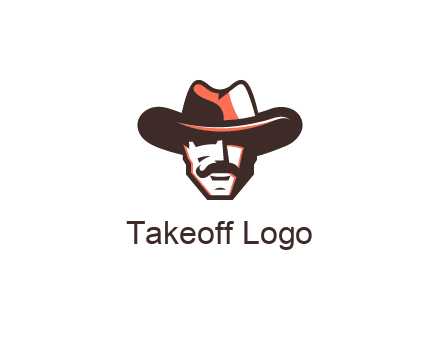 cowboy with moustache illustration