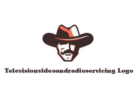 cowboy with moustache illustration