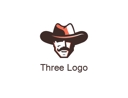 cowboy with moustache illustration
