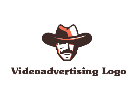 cowboy with moustache illustration