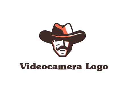 cowboy with moustache illustration