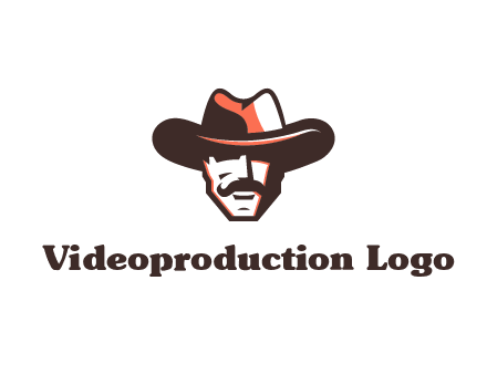 cowboy with moustache illustration