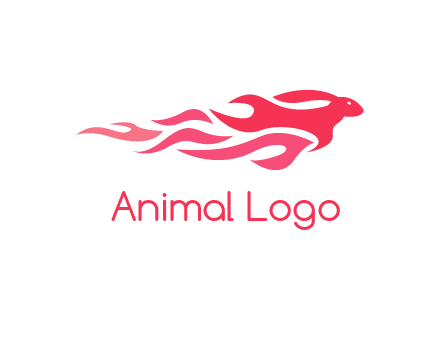 flame behind bunny logo