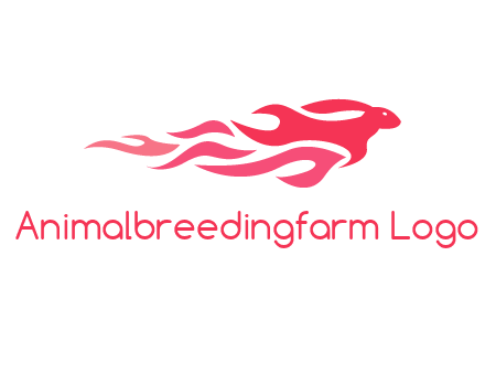 flame behind bunny logo