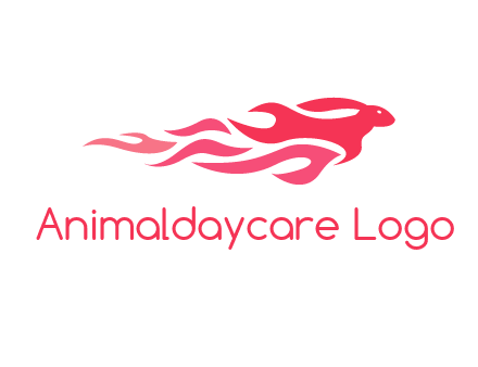 flame behind bunny logo