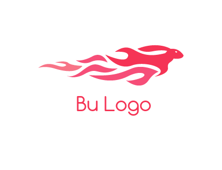 flame behind bunny logo