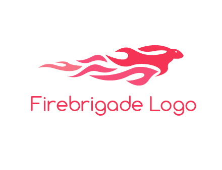 flame behind bunny logo
