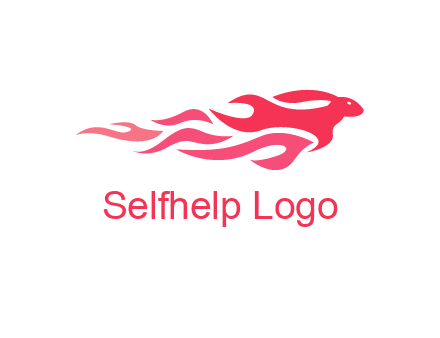 flame behind bunny logo
