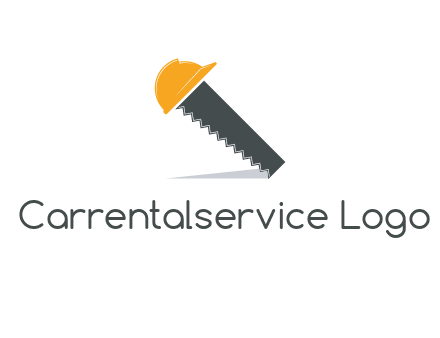 hat on hand saw construction logo