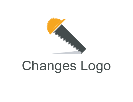 hat on hand saw construction logo