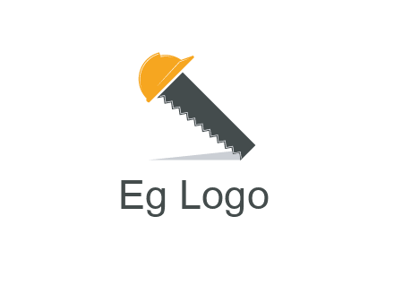 hat on hand saw construction logo