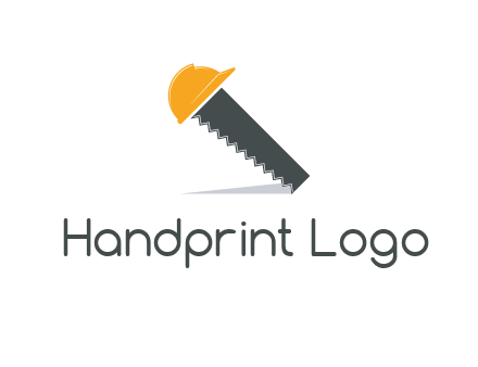 hat on hand saw construction logo