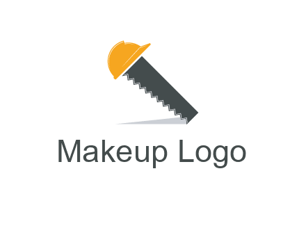 hat on hand saw construction logo