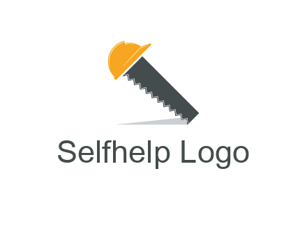 hat on hand saw construction logo