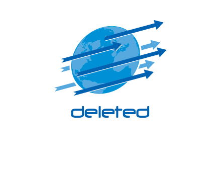 moving arrows with globe logo
