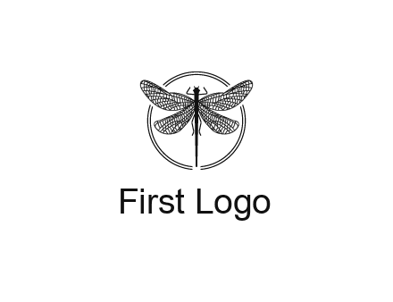 detailed dragonfly logo
