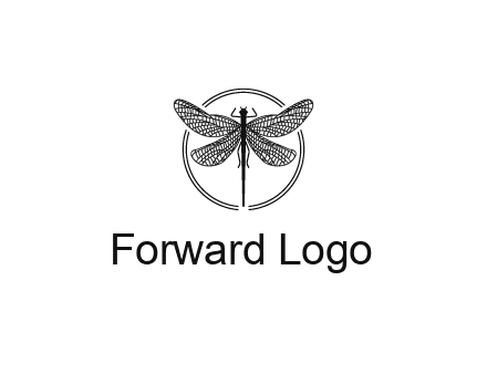 detailed dragonfly logo