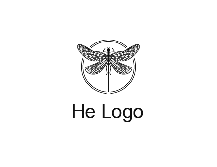 detailed dragonfly logo