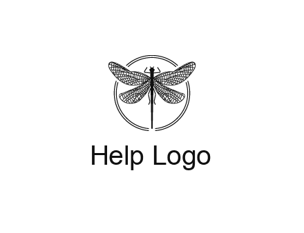 detailed dragonfly logo