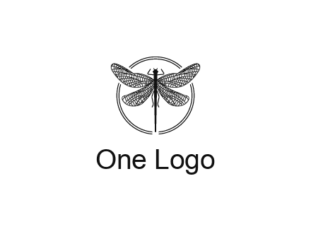 detailed dragonfly logo