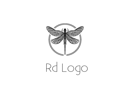detailed dragonfly logo