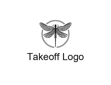 detailed dragonfly logo