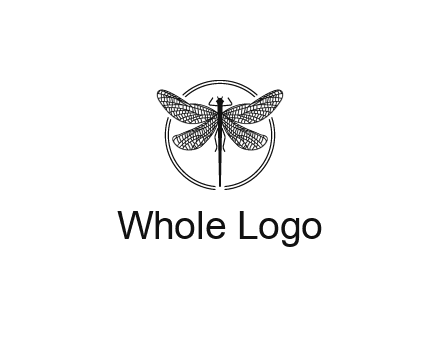 detailed dragonfly logo