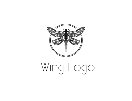 detailed dragonfly logo