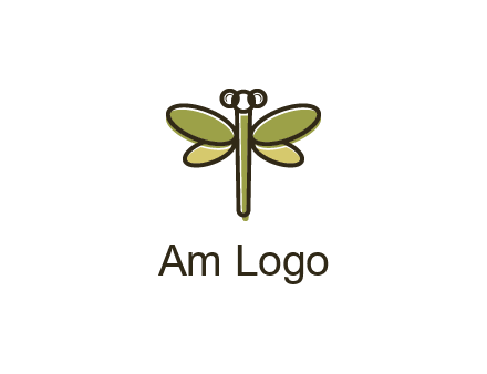 abstract dragonfly logo