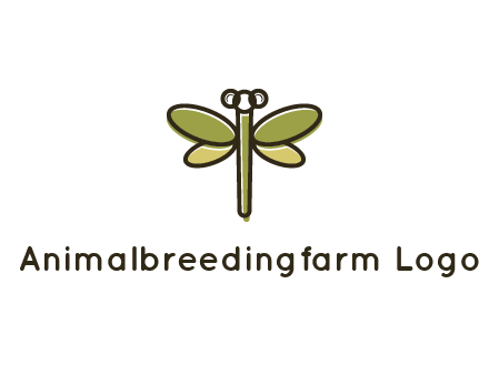 abstract dragonfly logo
