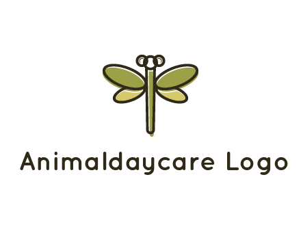 abstract dragonfly logo