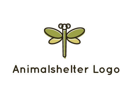 abstract dragonfly logo