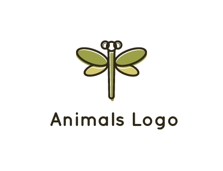 abstract dragonfly logo