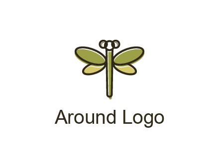 abstract dragonfly logo