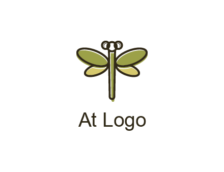 abstract dragonfly logo