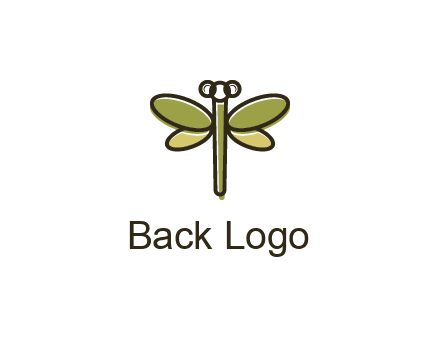 abstract dragonfly logo