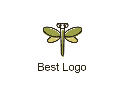abstract dragonfly logo