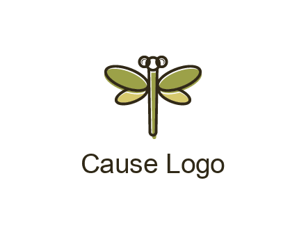 abstract dragonfly logo