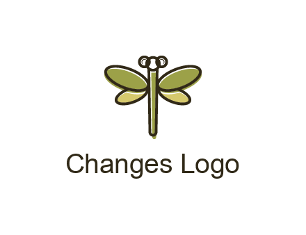 abstract dragonfly logo