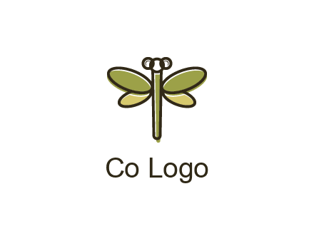 abstract dragonfly logo